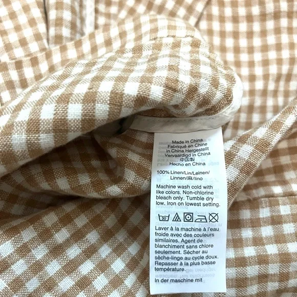 Madewell Linen Dorset Blazer in Gingham Check, Size: XS - Picture 5 of 6